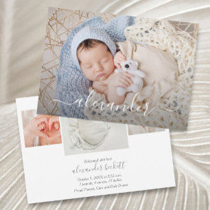 Newborn Photo Collage Birth Announcements