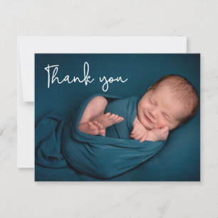 Newborn Photo Modern baby shower thank you