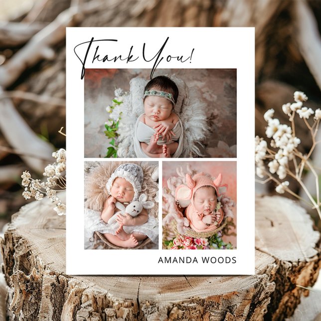 Newborn Photo Thank You Card Postcard (Creator Uploaded)