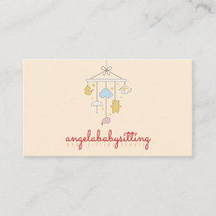 Newborn Room Decor Hanging Toy Baby sitter Business Card
