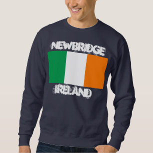 Newbridge, Ireland with Irish flag Sweatshirt