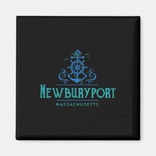 Newburyport Machusetts Nautical Design  Magnet