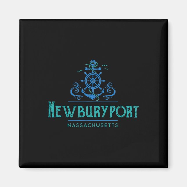 Newburyport Machusetts Nautical Design  Magnet (Front)