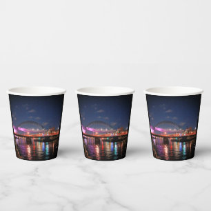 Newcastle bridges paper cups