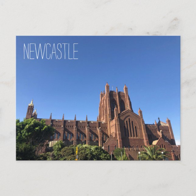 newcastle cathedral church postcard (Front)