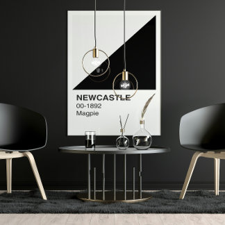 Newcastle Magpie - White Border Poster
