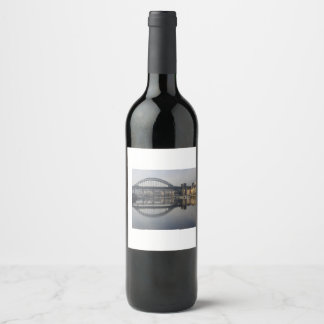 Newcastle Quayside & the Tyne Bridge Wine Label