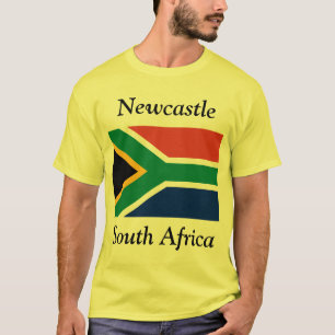 Newcastle, South Africa with South African Flag T-Shirt