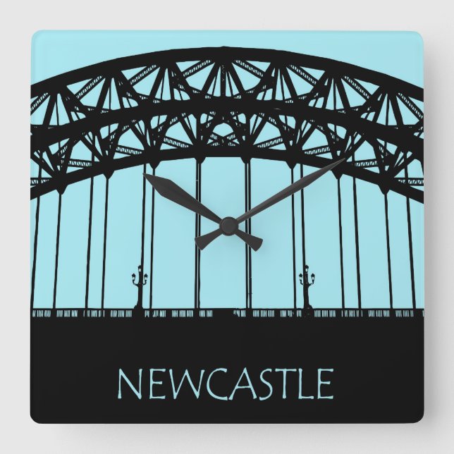 Newcastle Square Wall Clock (Front)