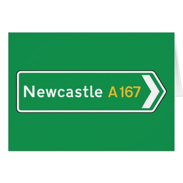 Newcastle, UK Road Sign (Front Horizontal)
