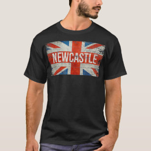 Newcastle United Kingdom British Flag Vintage Souv T-Shirt