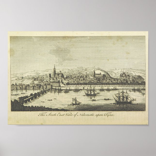 Newcastle Upon Tyne - Vintage England Poster (Front)