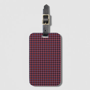 Newcomen Navy and Green Highland Plaid Luggage Tag