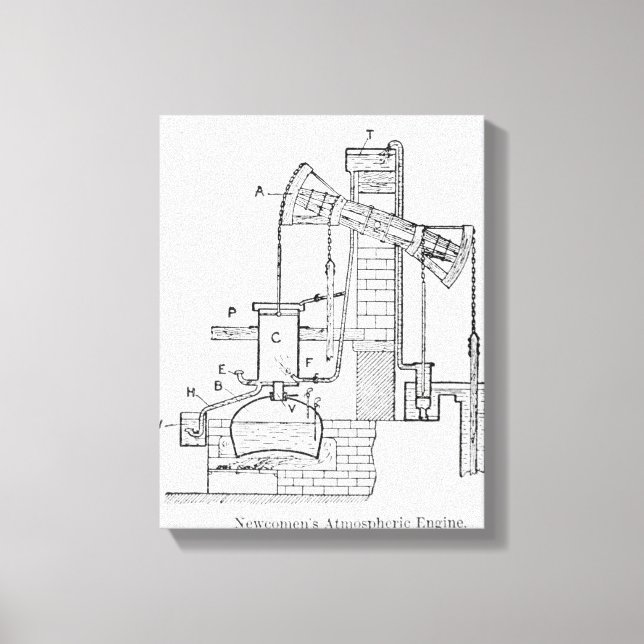 Newcomen's Atmospheric Engine Canvas Print (Front)
