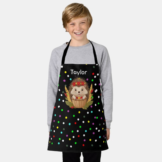 Newest kids Aprons hedgehog (Worn)