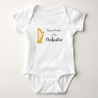 Newest Member of the Orchestra Harp Baby Bodysuit