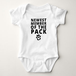 Newest Member of The Pack cute Puppy Paw Gift Baby Baby Bodysuit