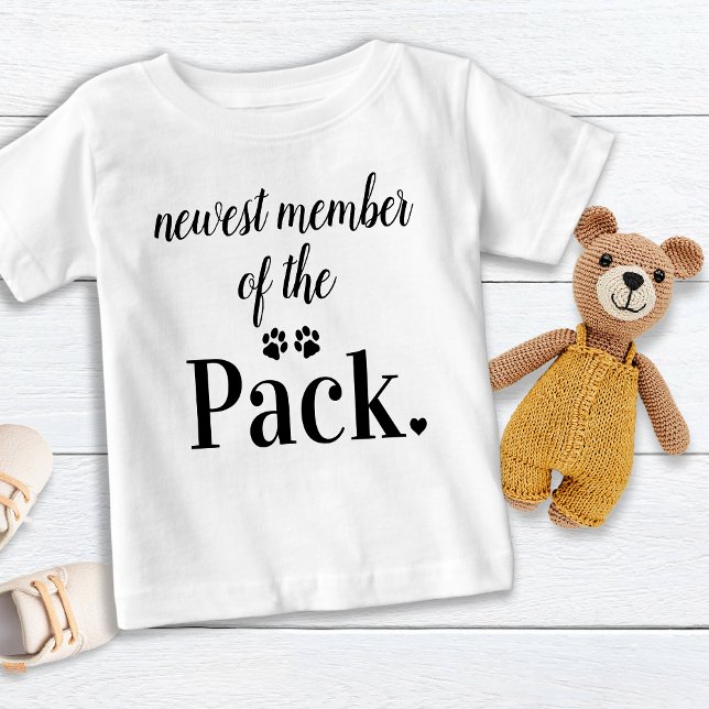 Newest Member Of The Pack Pet Dog Lover  Baby T-Shirt (Creator Uploaded)