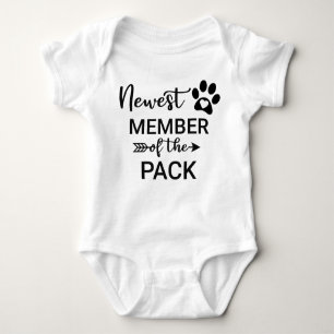 Newest Member of the Pack Pregnancy Announcement Baby Bodysuit