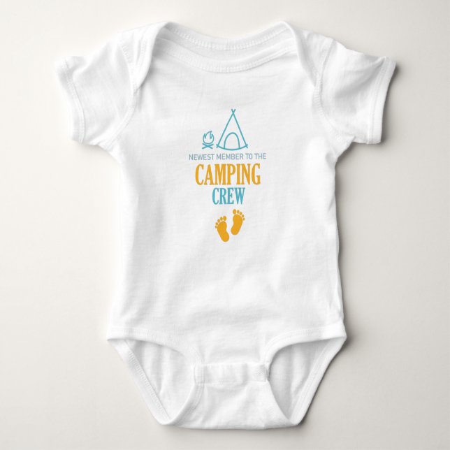 Newest member To The Camping Crew  Baby Bodysuit (Front)