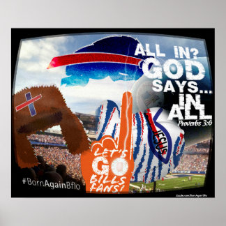 Newest slogan asks fans: ALL IN. GOD says IN ALL. Poster