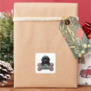 Newf Mum Bone Square Sticker