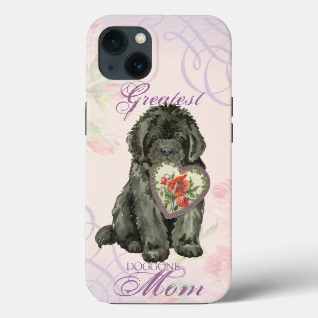 Newfie Heart Mum Case-Mate iPhone Case (Back)