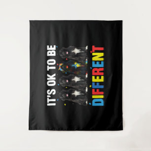 Newfie It's OK To Be Different Funny Newfie Tapestry