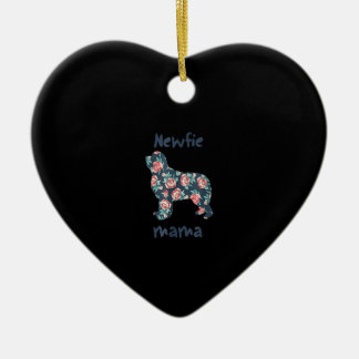 Newfie mama | Newfoundland dog mum present Ceramic Tree Decoration