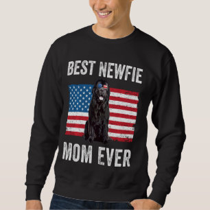 Newfie Mum American Flag Newfoundland Dog  Owner F Sweatshirt