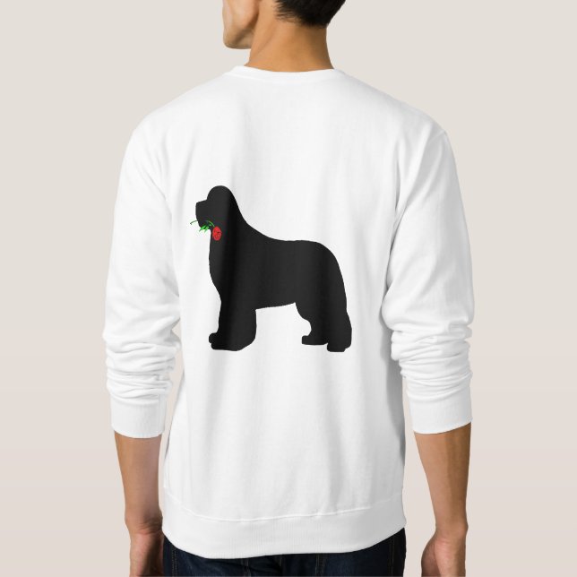 Newfie with Rose Sweatshirt (Back)