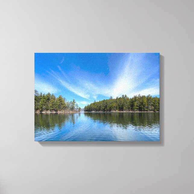 Newfound Lake - Clear Blue Day Canvas Print (Front)