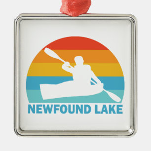 Newfound Lake New Hampshire Kayak Metal Tree Decoration