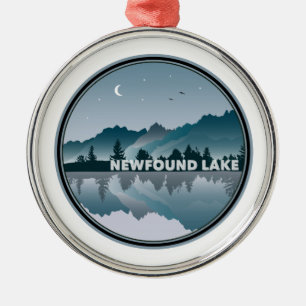 Newfound Lake New Hampshire Reflection Metal Tree Decoration
