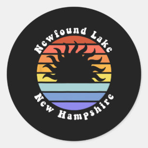 Newfound Lake New Hampshire Sunrise Family Vacatio Classic Round Sticker