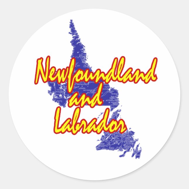 Newfoundland and Labrador Classic Round Sticker (Front)