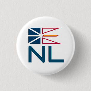 Newfoundland and Labrador flag 3 Cm Round Badge