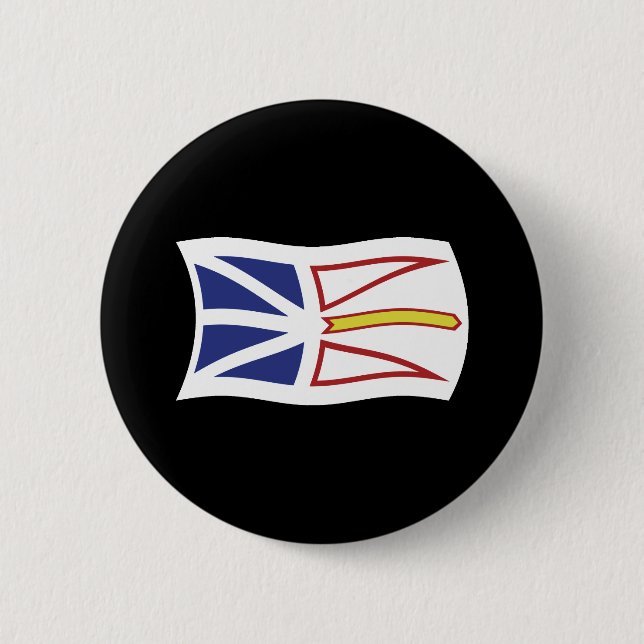 Newfoundland And Labrador Flag Button (Front)