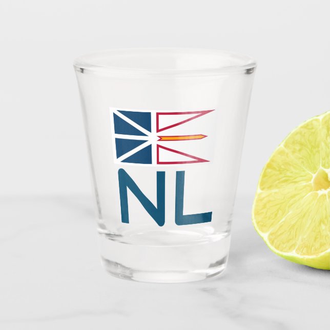 Newfoundland and Labrador flag Shot Glass (Front)
