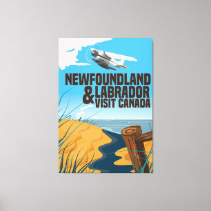 Newfoundland and Labrador travel poster Canvas Print