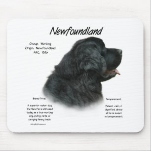 Newfoundland (Black) History Design Mouse Pad