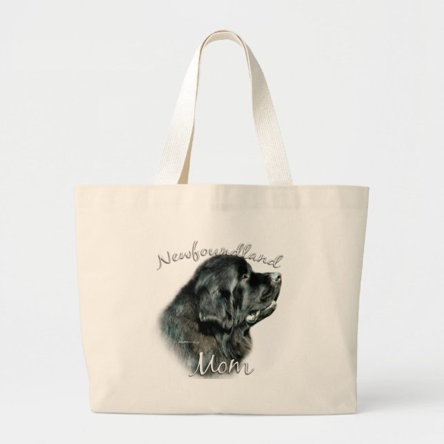 Newfoundland (blk) Mum 2 Large Tote Bag (Front)