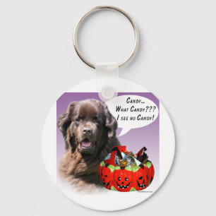 Newfoundland (brown) Halloween Candy Key Ring