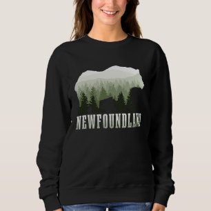 Newfoundland Canada Bear Vintage Hiking Nature Can Sweatshirt