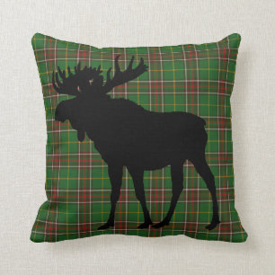 Newfoundland Canada Custom Tartan Moose rustic Cushion