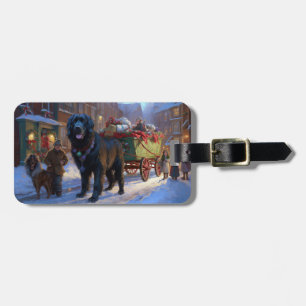 Newfoundland Christmas Festive Season Luggage Tag