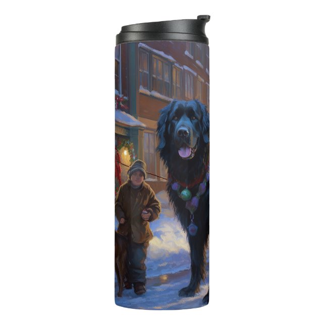 Newfoundland Christmas Festive Season Thermal Tumbler (Rotated Left)