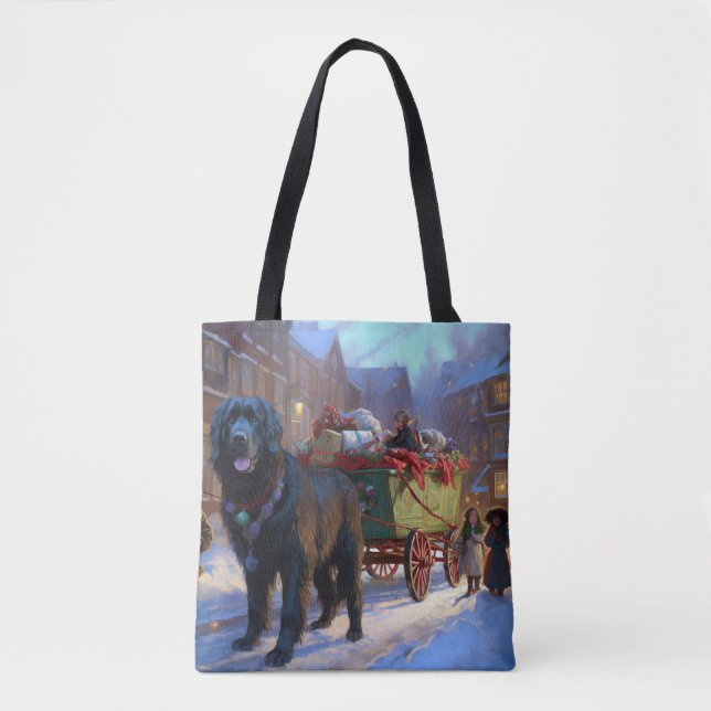Newfoundland Christmas Festive Season Tote Bag (Front)