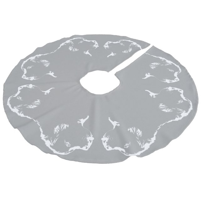 Newfoundland Christmas Tree Skirt Dog Tree Skirts (Angled)