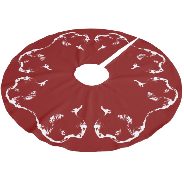Newfoundland Christmas Tree Skirt Dog Tree Skirts (Angled)